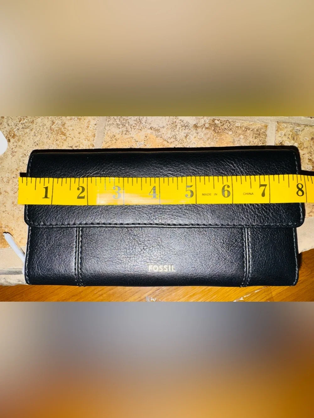 Fossil Black Pebbled Leather Wallet RFD Protection